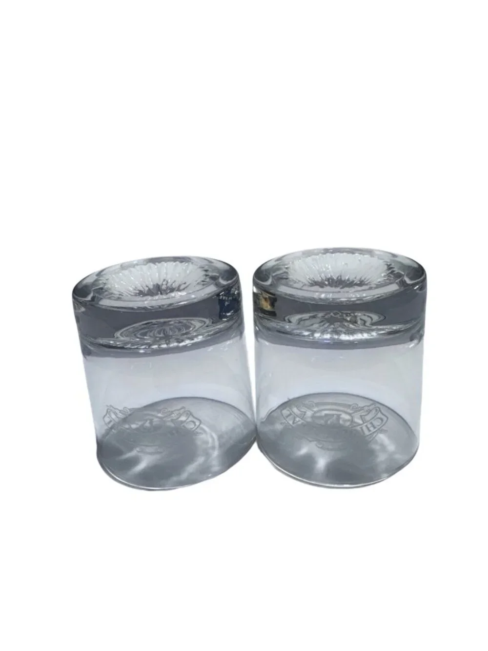 Chivas Regal 12 Year Old Whiskey Glass Set Of 2 Crystal Clear Heavy Base